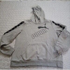 Puma boys gray pull over  hoodie SZ Small